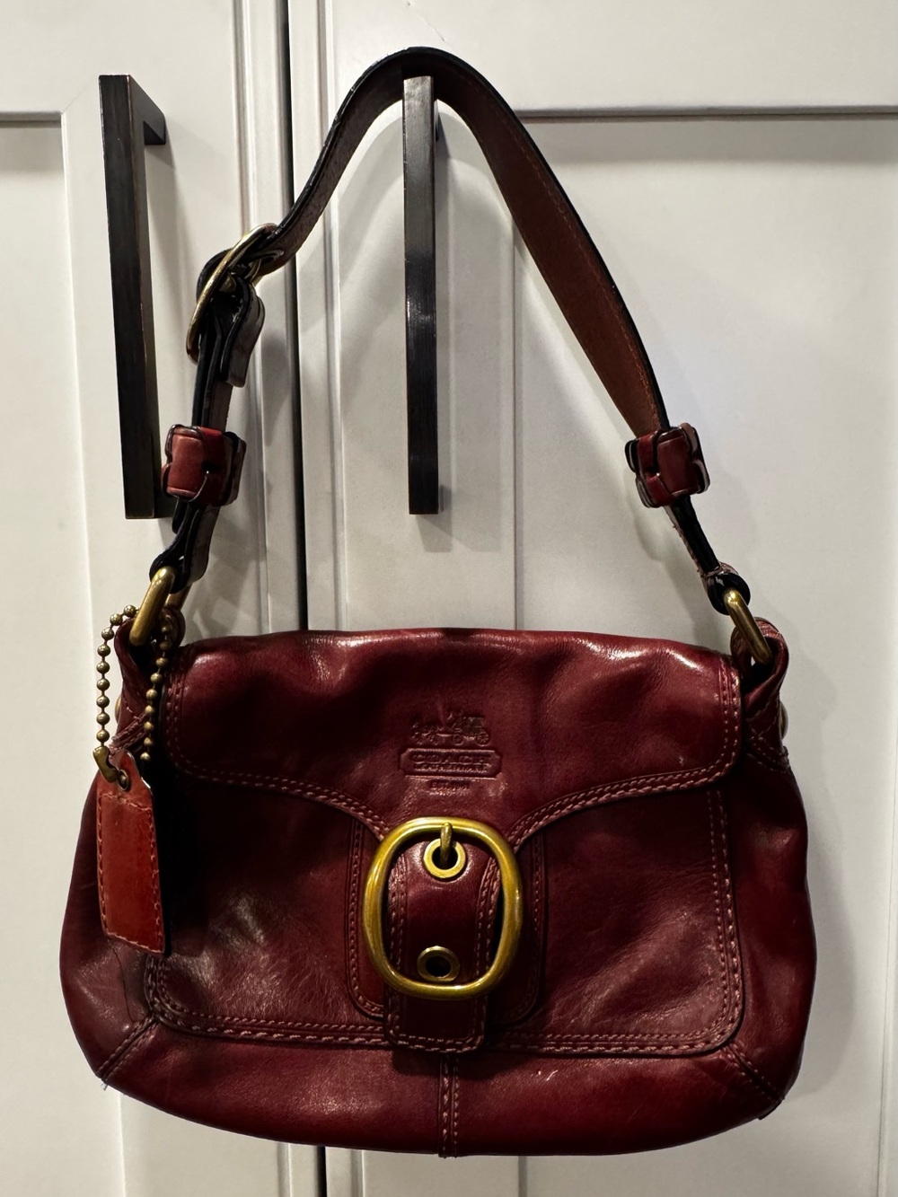 Vintage Coach Bleecker Legacy Tattersall Flap Shoulder Bag Leather Y2K 11427
